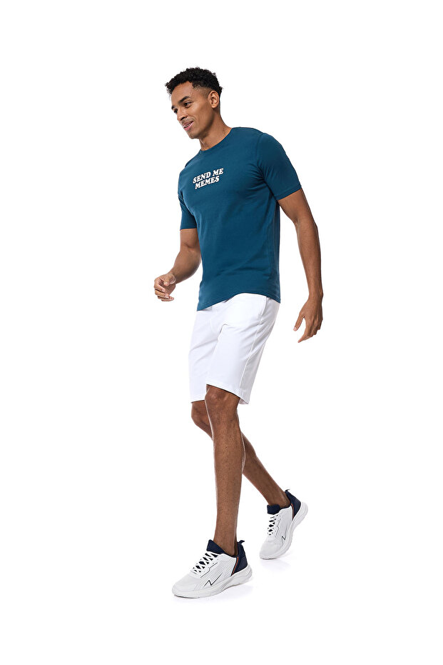Solid Shorts With Drawstring Waist - 1