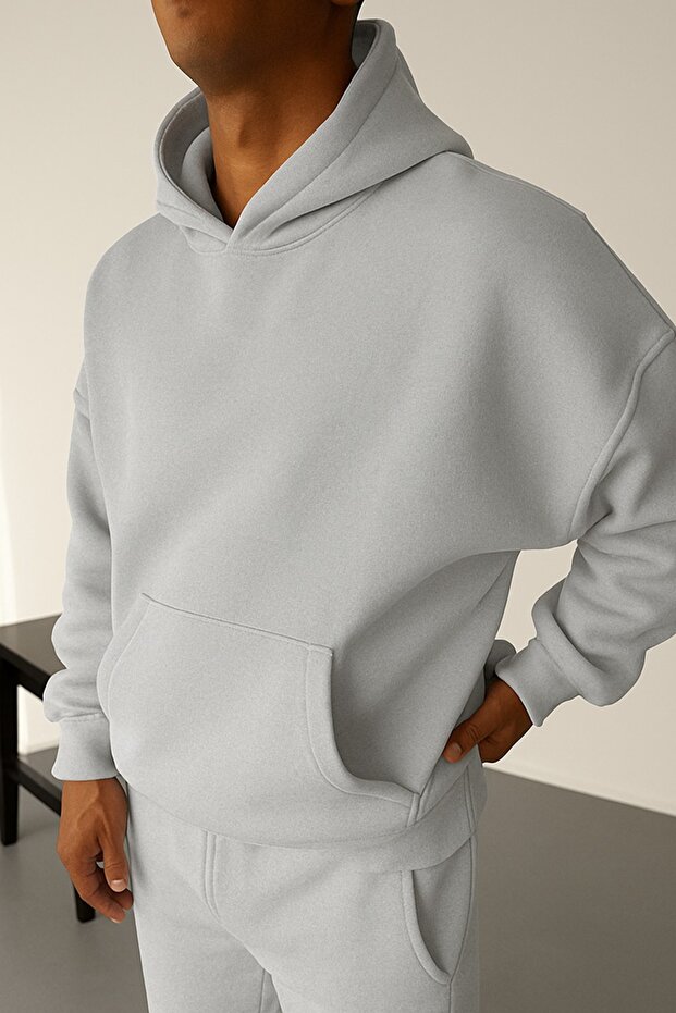 3 Yarn Combed Cotton Unisex Solid Color Sweatshirt