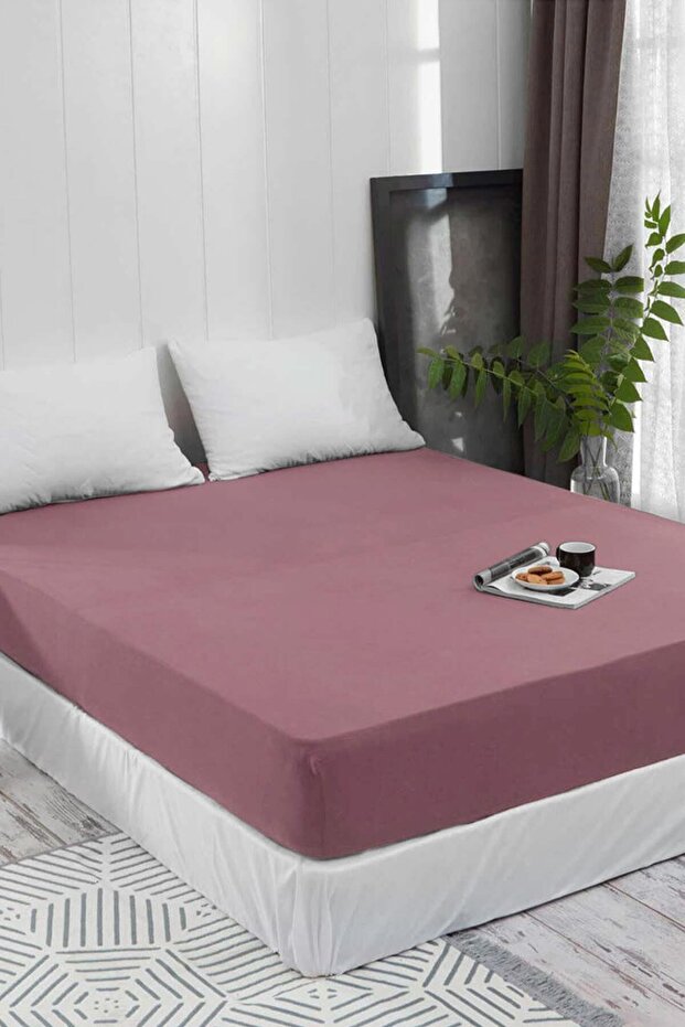 ملاءة سرير مزدوجة غير مطاطية مقاس 220x240 سم - 1