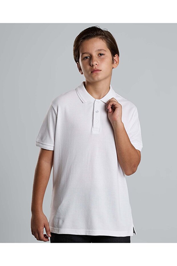2 Pack Solid Polo T-Shirts with Short Sleeves