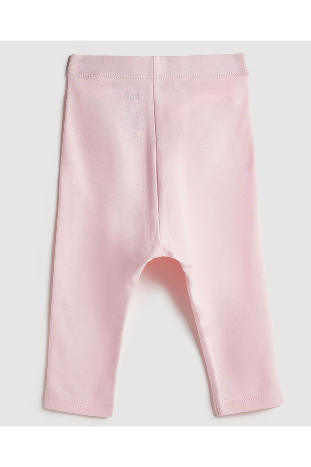 Solid Leggings with Elastic Waist - 2