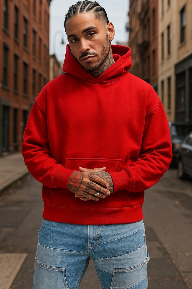3 Yarn Combed Cotton Unisex Solid Color Sweatshirt