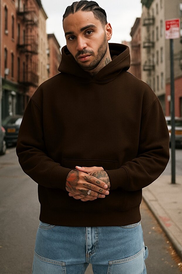3 Yarn Combed Cotton Unisex Solid Color Sweatshirt