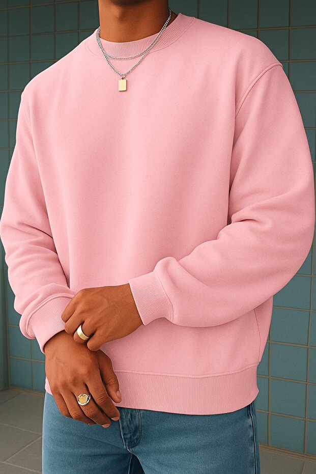 3 Yarn Combed Cotton Straight Men's Sweatshirt
