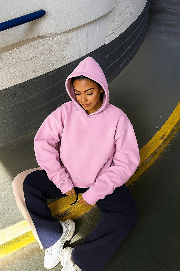 3-Thread Jersey Solid Color Unisex Sweatshirt