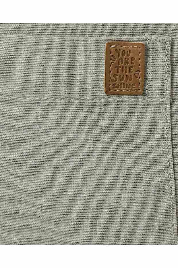 Solid Cargo Shorts with Button Closure - 6