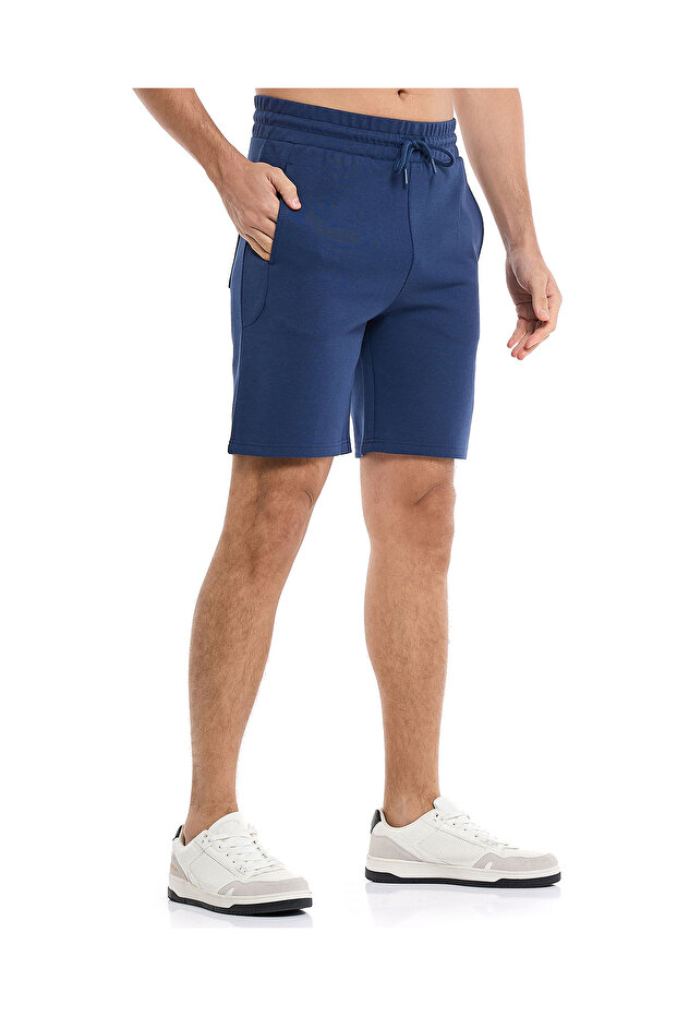 Knitted Shorts with Drawstring Waist - 3