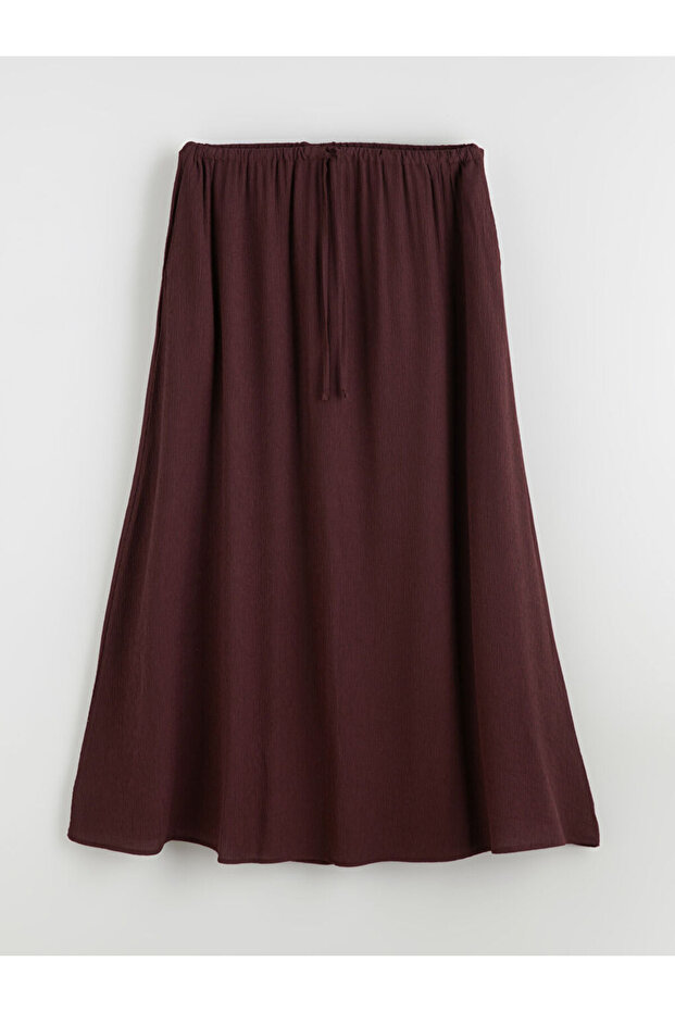 Sparkling Choices from Shining Store |   Elastic Waist Textured Flared Skirt - 5