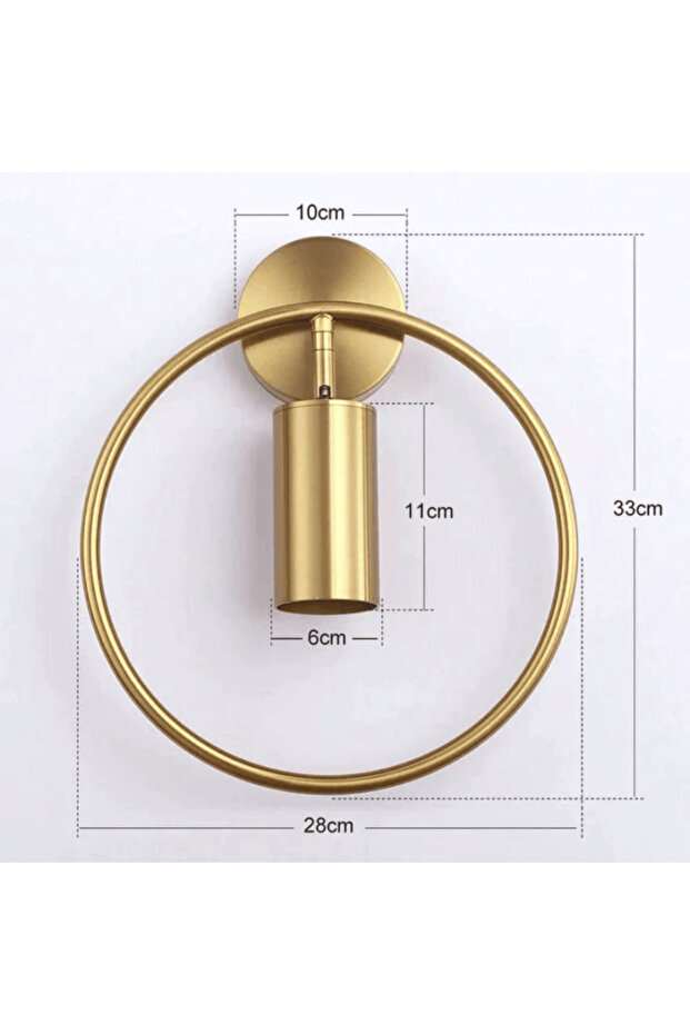 مصباح حائط دائري ذهبي حديث E27 - 4