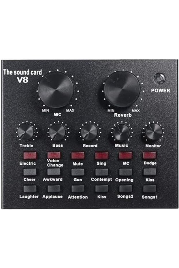Multifunctional Live Sound Card USB Audio Interface Intelligent Volume Adjustable Audio Mixer