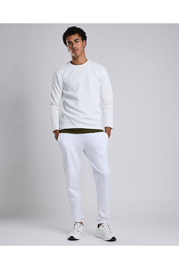 بنطال رياضي سادة مع خصر برباط - 1