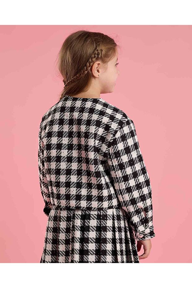 Patterned Jacket with Button Closure - 5