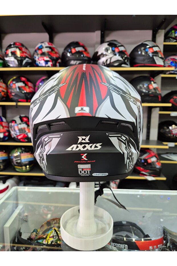 DRAKEN S ROAR B5 MAT RED KAPALI KASK - 4