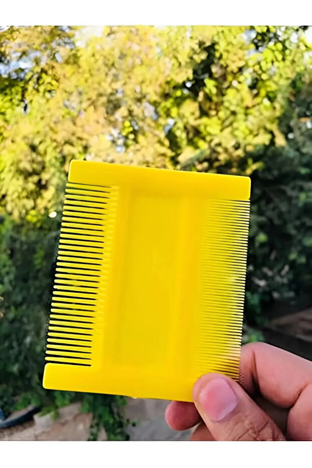 6 Adet Bit Tarağı Özel Dişli Plastik Sık Dişli Tarak Sarı Tarak Bit Tarağı Sarı renk lice comb - 2