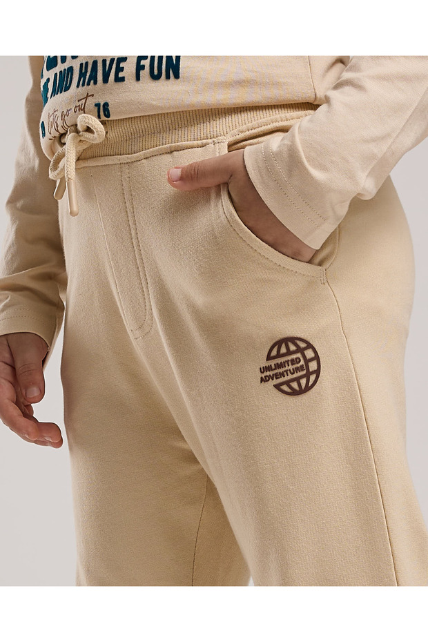 Solid Joggers with Drawstring Waist - 5
