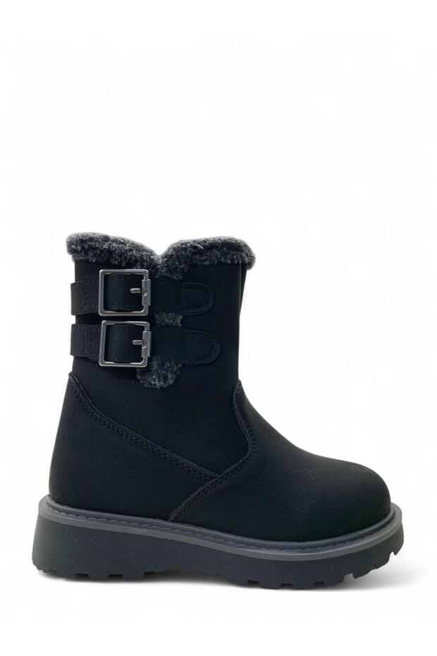 Buckle Kız Çocuk Siyah Bot - 1
