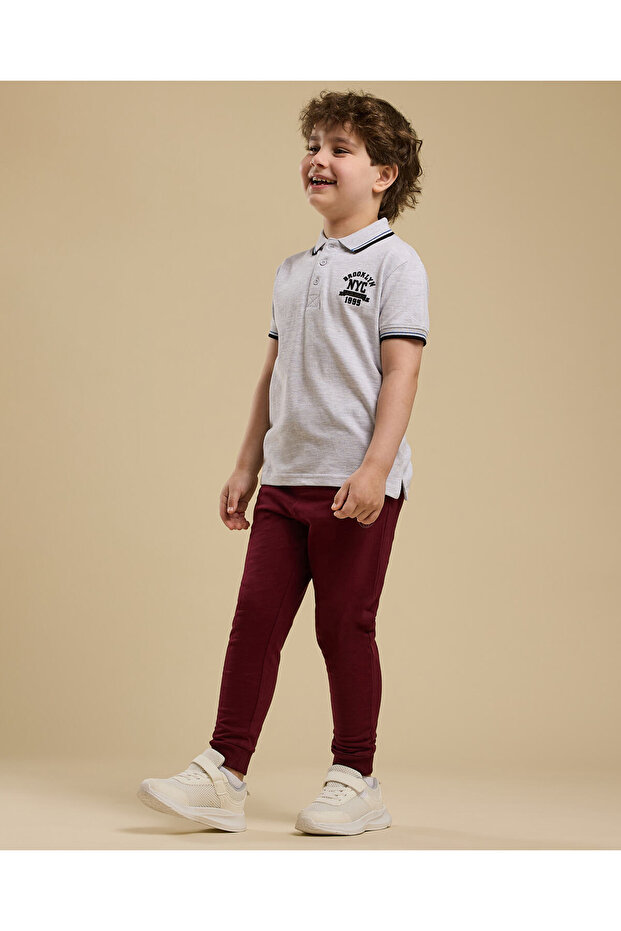 Solid Joggers with Drawstring Waist - 1