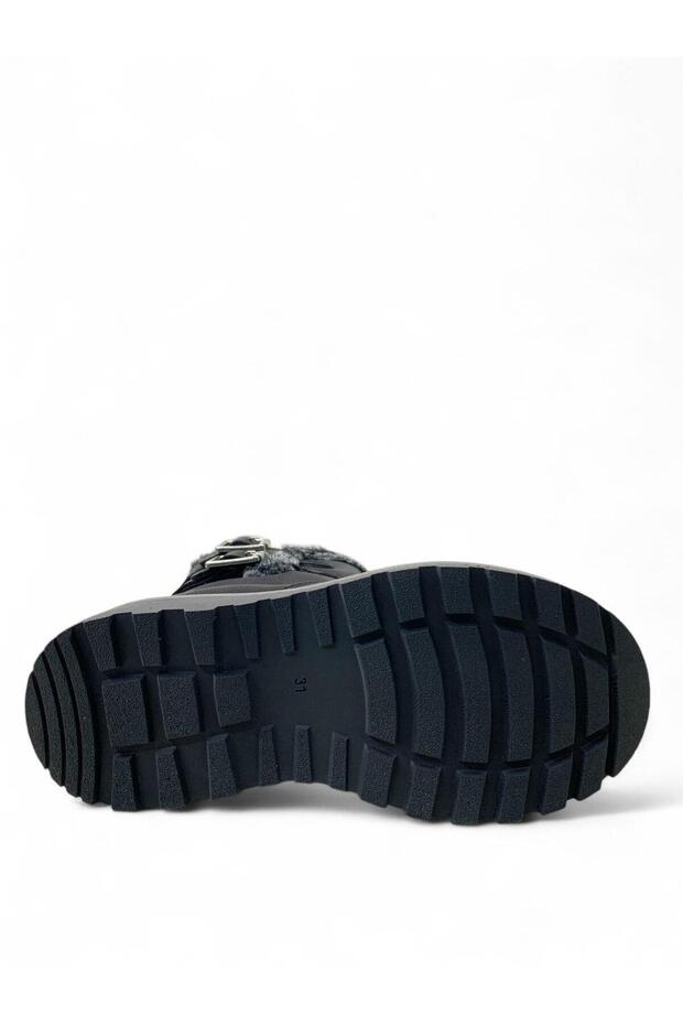 Buckle Kız Çocuk Siyah Bot - 5