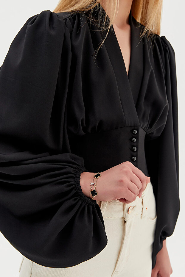 KADIN BEL KORSAJLI BLUZ - 2