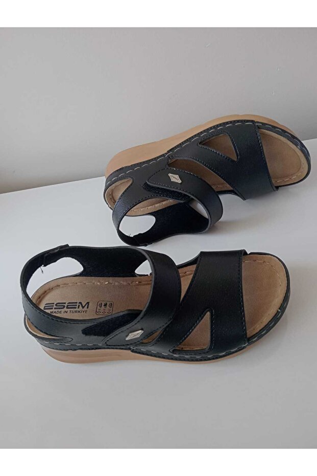çapraz siyah sandalet - 4