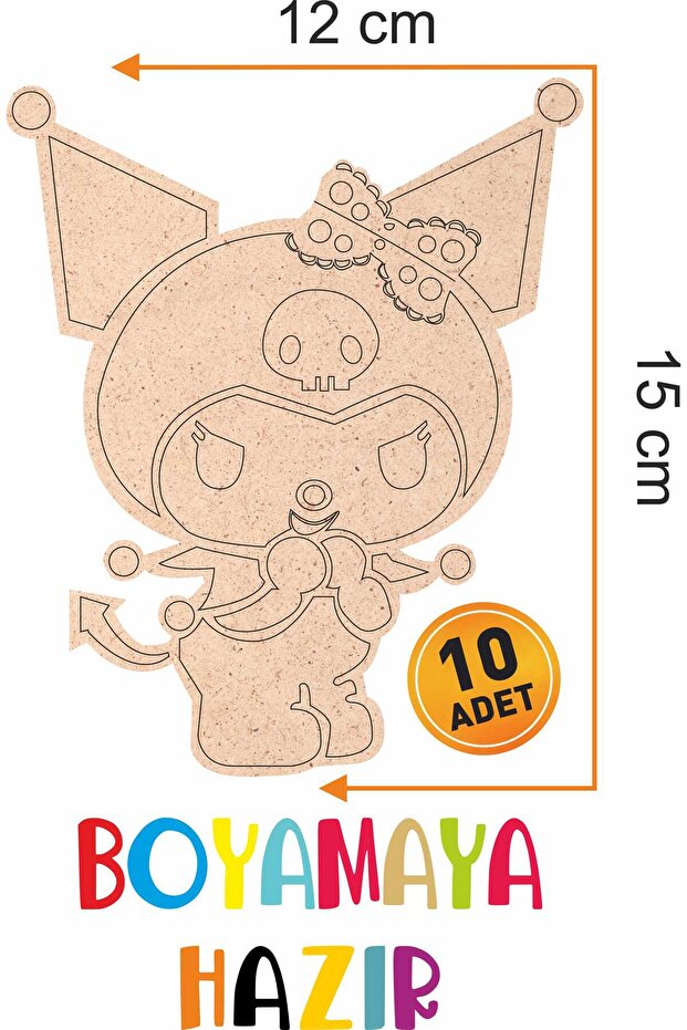 Kuromi Coloring Activity Art Preschool Kindergarten Nursery Activity 13X15 cm