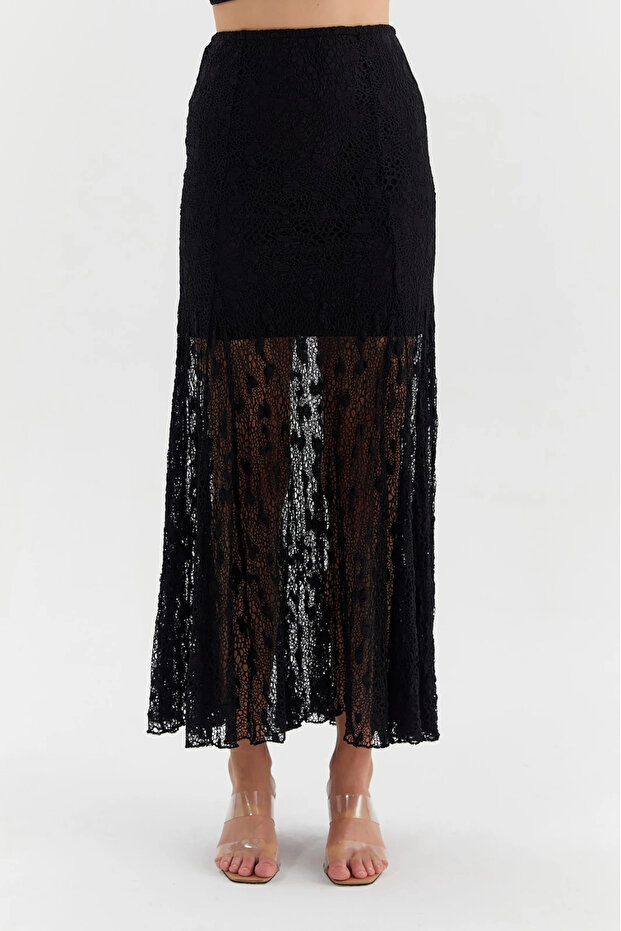 KADIN KLOŞ DANTEL ETEK - 5