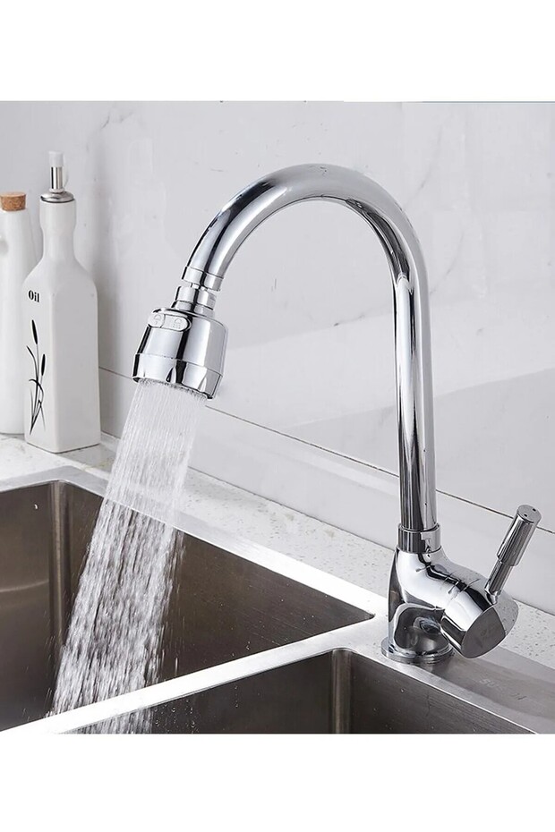 3 Function Chrome Kitchen Faucet with Swivel Head Sink Faucet Water Saving