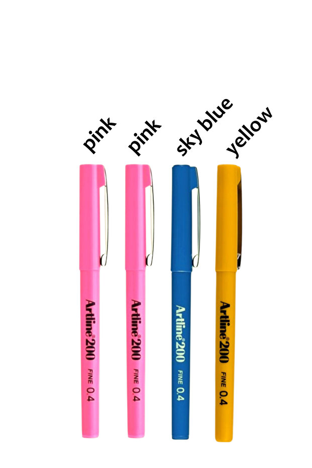 4 Pieces of 0.4 Fine Writing and Drawing Pens