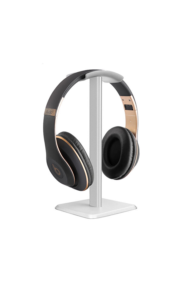 Silver Headphone Stand, Desktop Headset Holder - Desk Earphone Stand, for All Headsets Such as Airpo