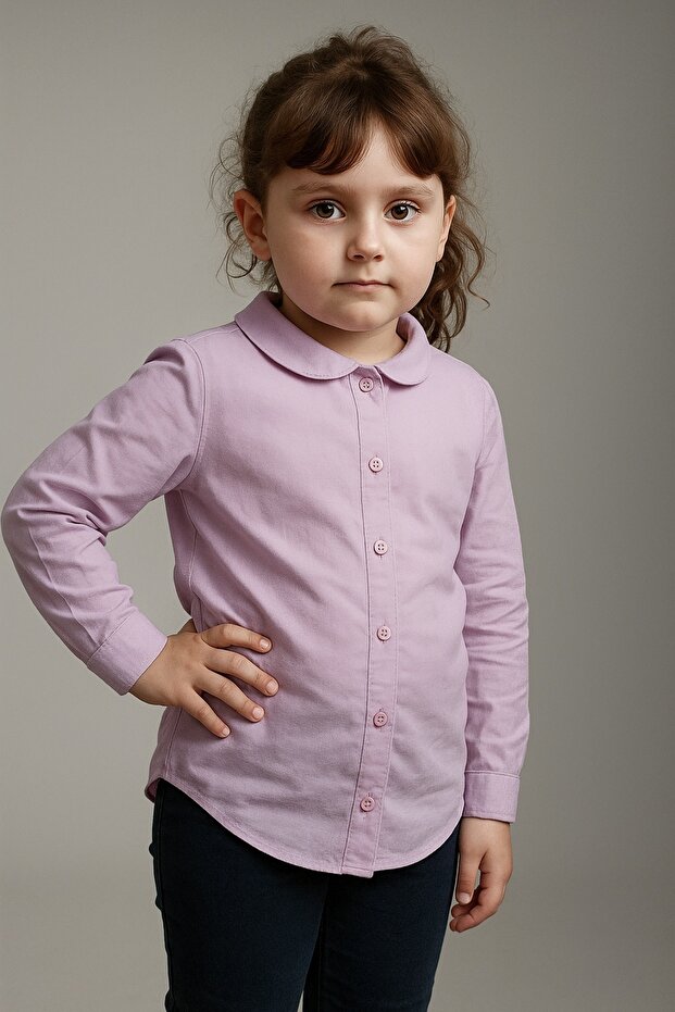 Girl's Baby Collar Shirt