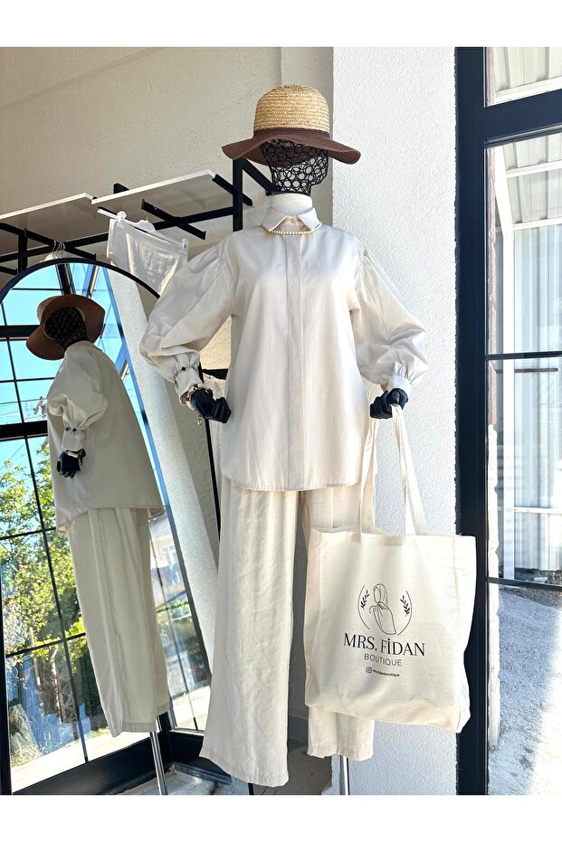 Line Gömlek Bej - 2