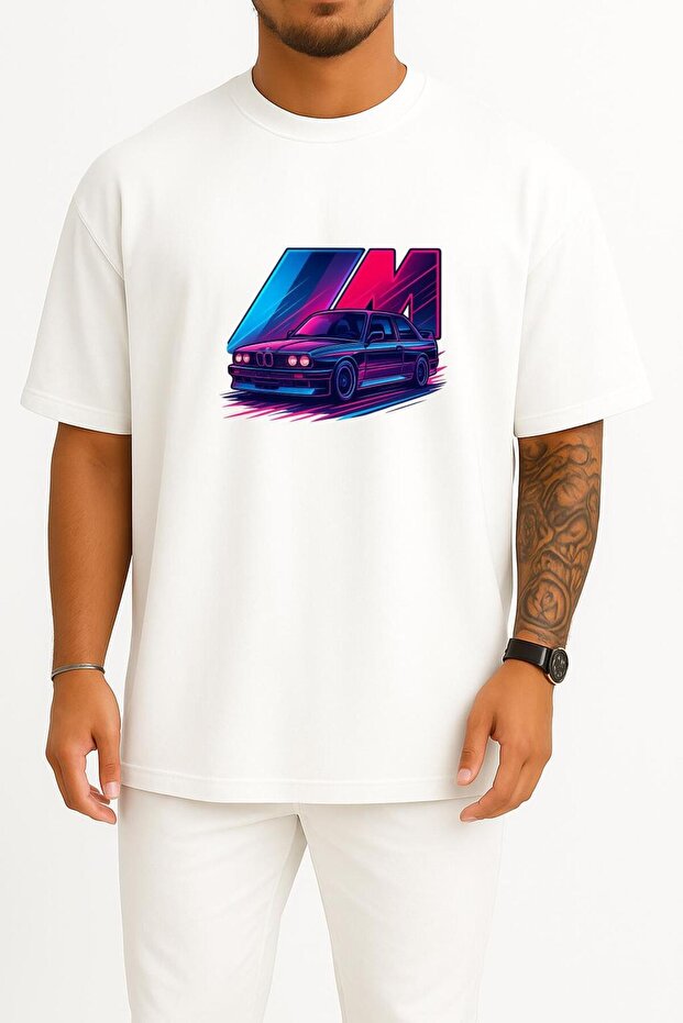 تي شيرت للجنسين بتصميم صدر كبير الحجم M Power E30