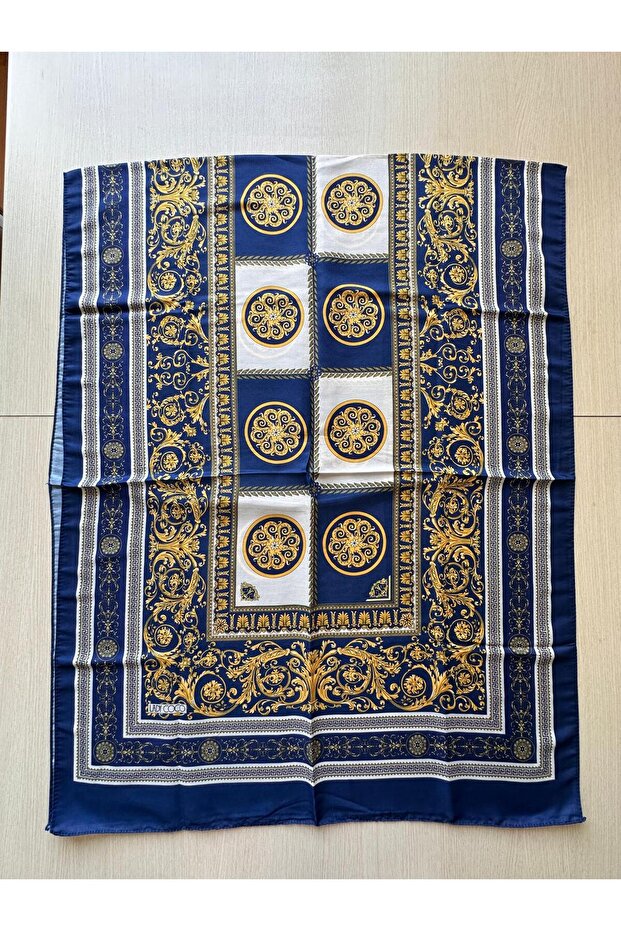 شال منقوش على شكل دائرة من القطن الناعم - 3