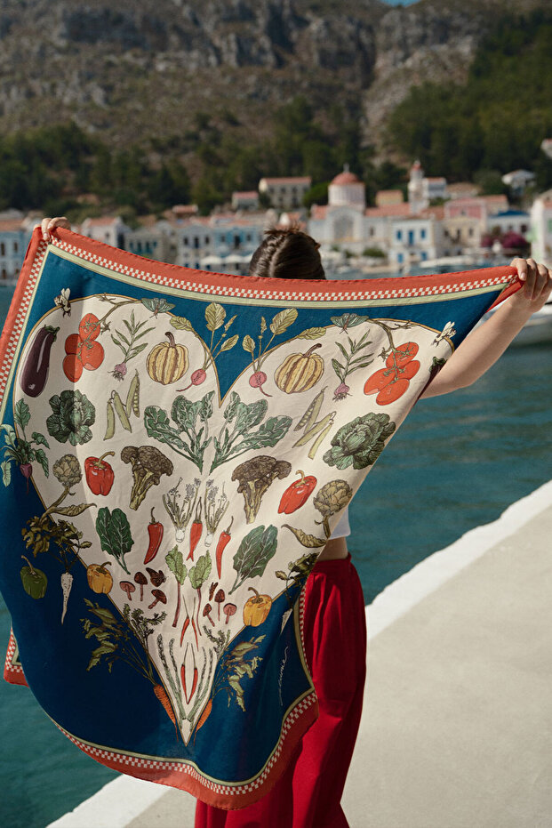 DESENLİ MODAL EŞARP VEGETABLE - 3