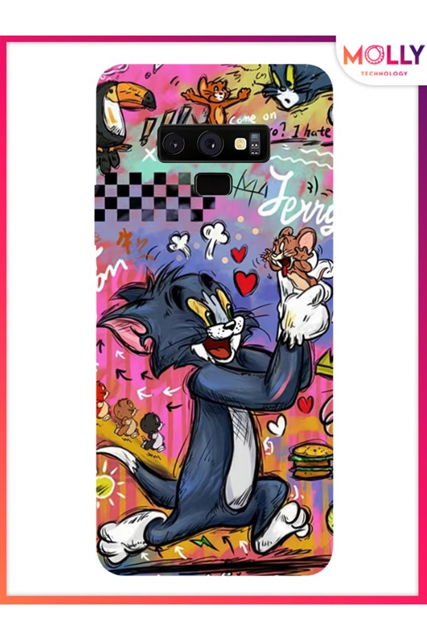 حافظة سيليكون بنمط Trouble Cheese باللون الأسود لهاتف Samsung Galaxy Note 9