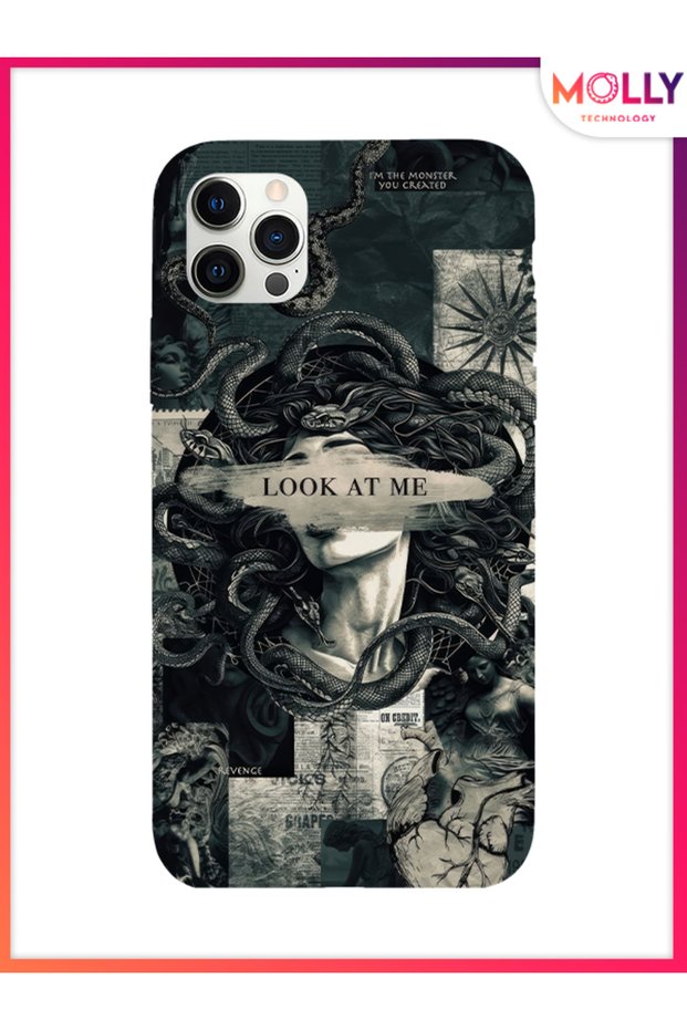 حافظة سيليكون بنمط Medusa's Gaze باللون الأسود لهاتف iPhone 11 Pro