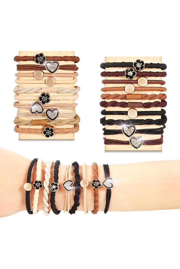 20 Pcs Hair Tie Bracelets Boho Styles Ponytail Holders
