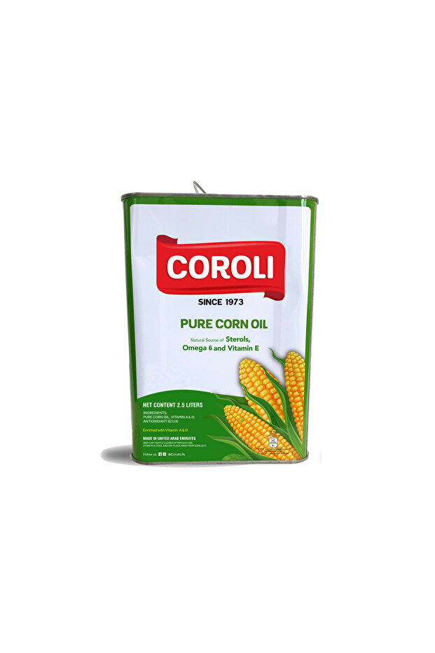 Corn Cooking Oil Tin - 2.5 Liters