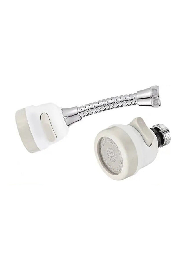 Three Gear Water Tap Filter Adjustable Faucet Sprayer Silver/Beige