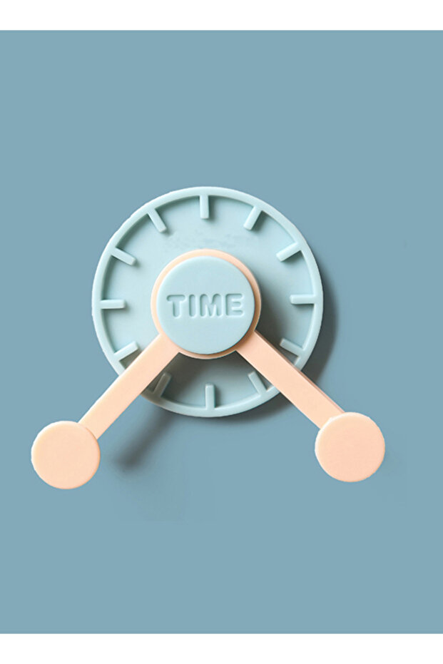 Multi Purpose Creative Clock Hook Light Blue 5x7.3cm