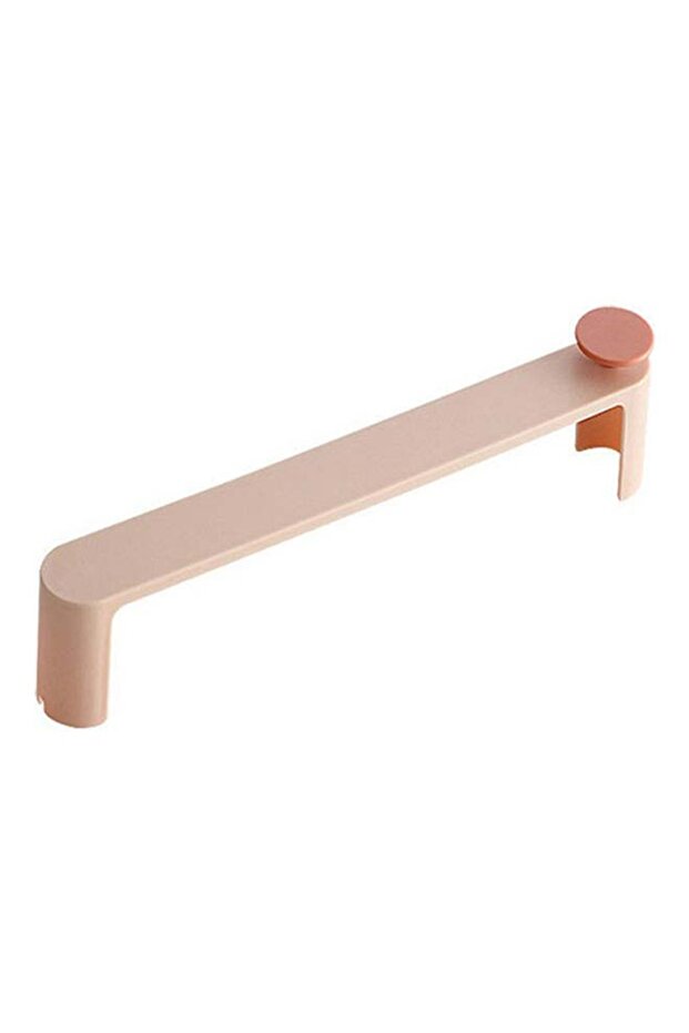 Wall Mounted Towel And Shoes Double Layer Plastic Hook Pink 25.5x3x4.5cm
