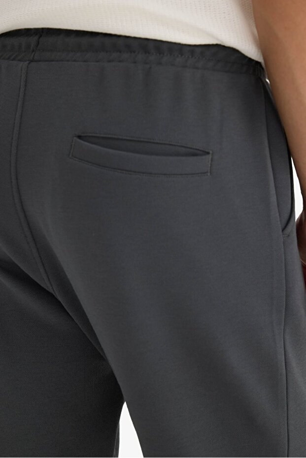 Regular Fit Beli Bağcıklı Düz Paça Cepli Eşofman Altı E7829AX25AU - 6