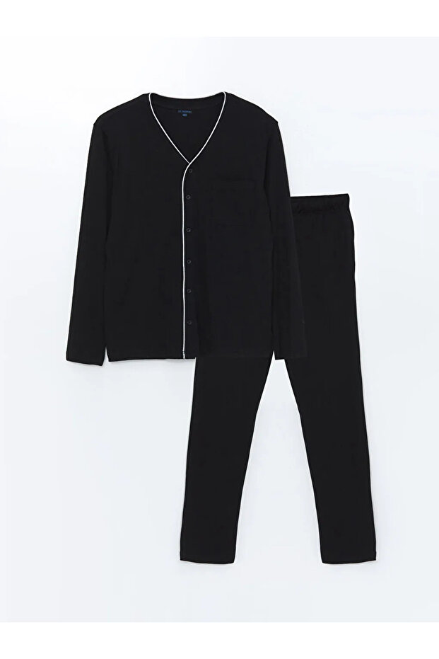 LC WAIKIKISiyah Standart Kalıp Erkek Pijama Takımı - 1