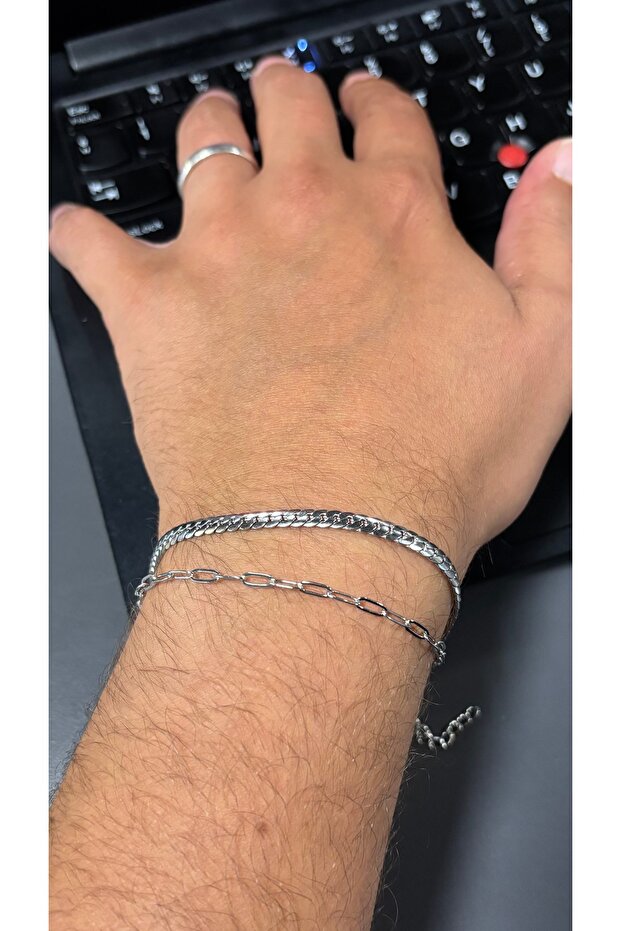 Italian and Atac 2-Piece Combination Unisex Bracelet Stylish Elegant New Season