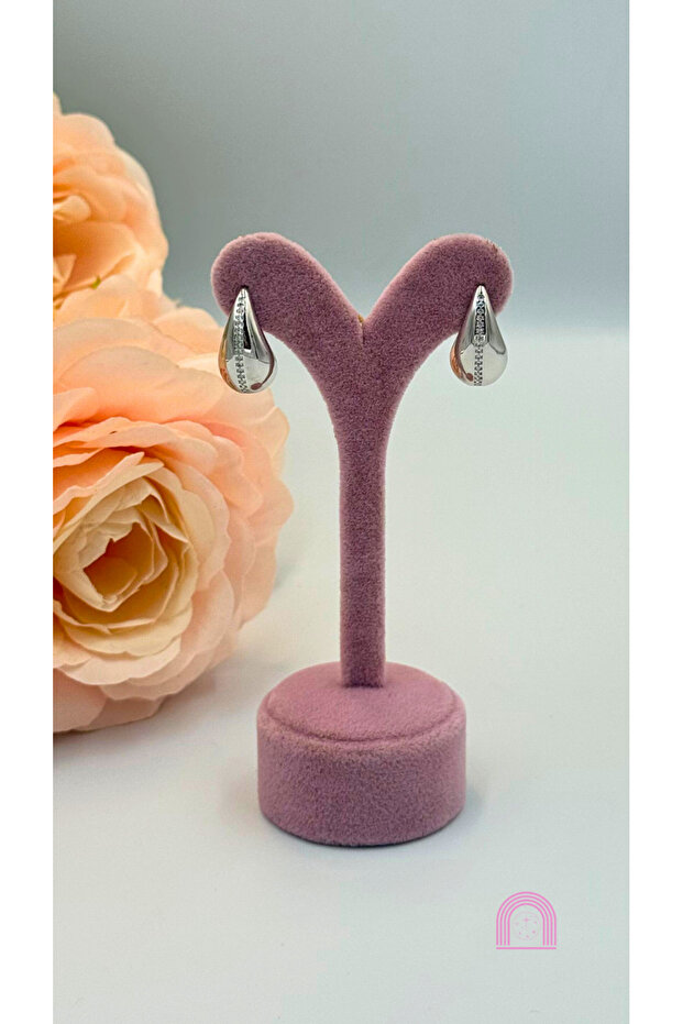 أقراط فضية موديل Xuping Drop - 1