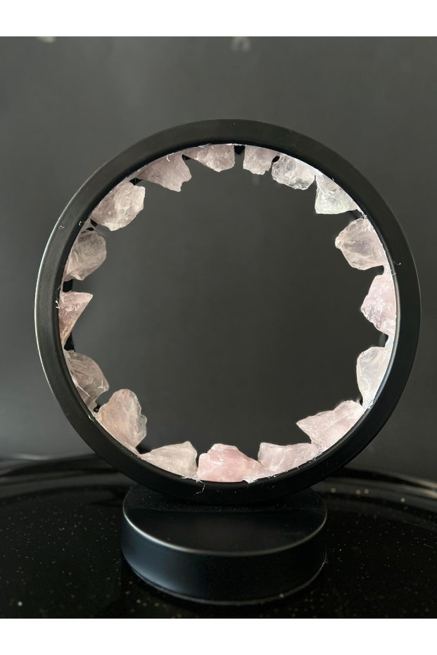 Pink Quartz Natural Stone Night Lamp with Socket
