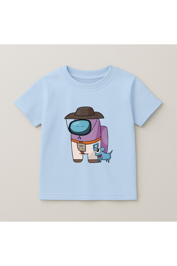 Among Us Crew Neck 100% Cotton Printed Short Sleeve Children's and Teenage T-Shirt