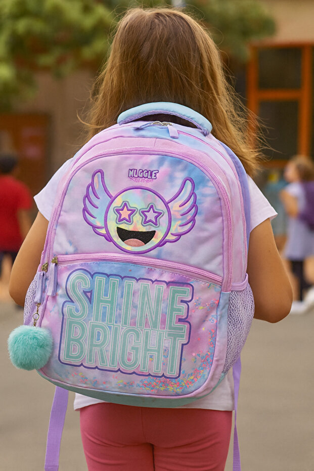 Mu-9106 Shine Bright School Bag Colorful Patterned, Sparkling, Middle School/Primary School
