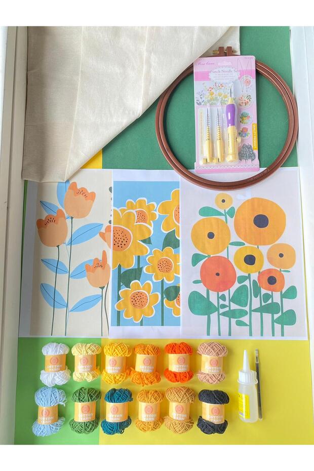 Punch Head Kirlent Set (Flowered)