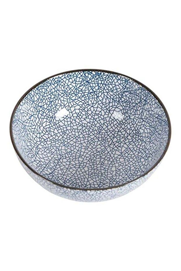 Rice And Soup Bowl Blue/White 11.5x11.5x6cm